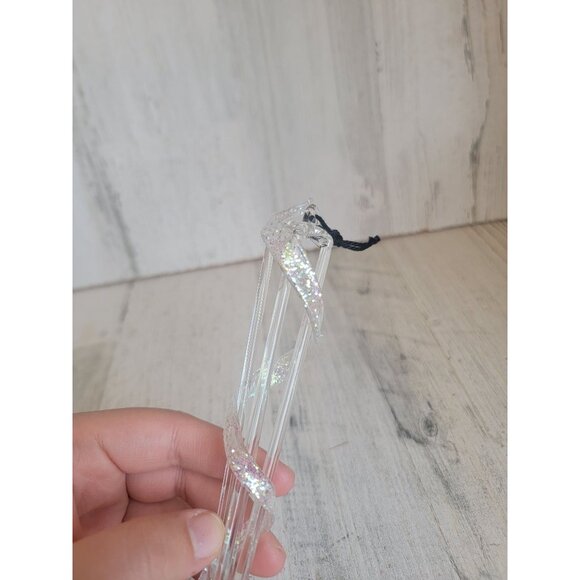 Acrylic spiral icicle glitter ornament Xmas decor - Picture 8 of 8